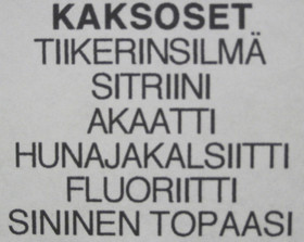 Taulu KAKSOSET  GEMINI onnenkivet M