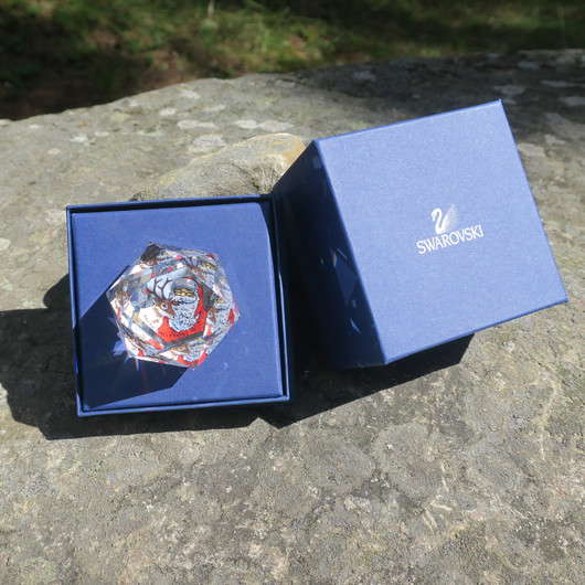 Swarovski kristallilasia 5cm joulupukki ja poro