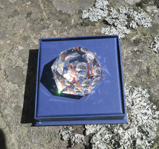 Swarovski kristallilasia 5cm joulupukki ja poro