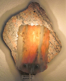 Kivilamppu marmori ja graniitti seinävalaisin