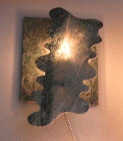 Kivilamppu kromimarmori, vihreä seinävalaisin