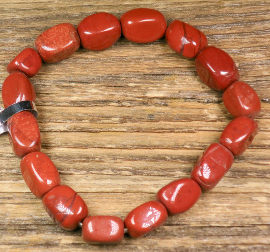 Rannekoru punainen jaspis, kulmikas