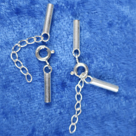 Hopealukko rengaslukko jossa kiinni ketjunpäät, 925-hopea