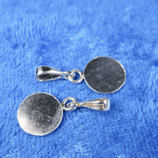 Riipuspohja pyöreä 10mm riipuslenkillä 925-hopea