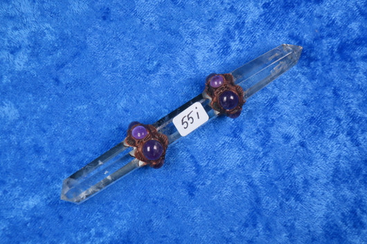 Chakrahoitosauva ametisti ja vuorikide kruunuchakra - päälakikeskus