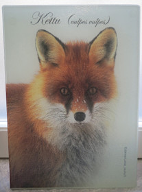 Leikkuulauta tarjoilualusta kettu 20x28cm lasia