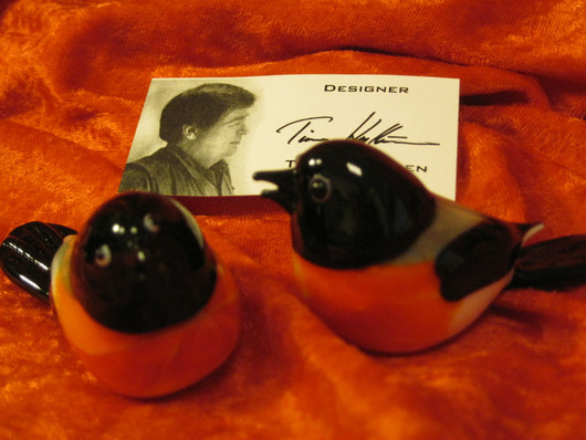 Lasikoriste punatulkku käsin puhallettu