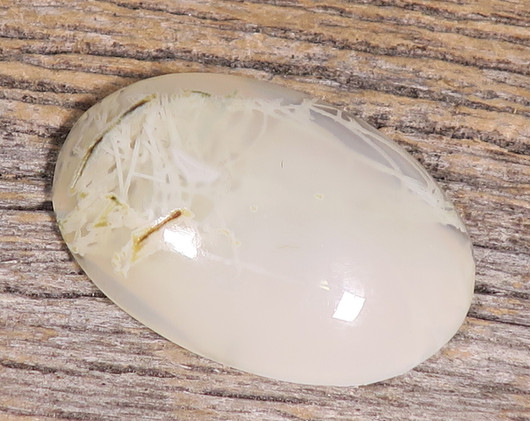 Kapussi dendriittiakaatti 16x24mm vaalea  ovaali cabochon M