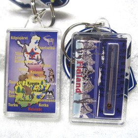 Avaimenperä Suomen kartta lämpömittari 