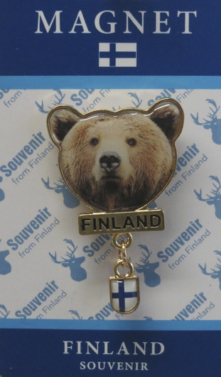Magneetti karhu, Finland, Suomen lippu