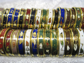 Sormus cloison-emali, koot  16-18mm