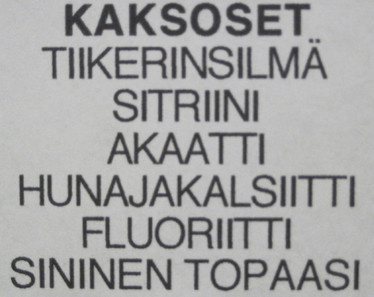 Taulu KAKSOSET  GEMINI onnenkivet A