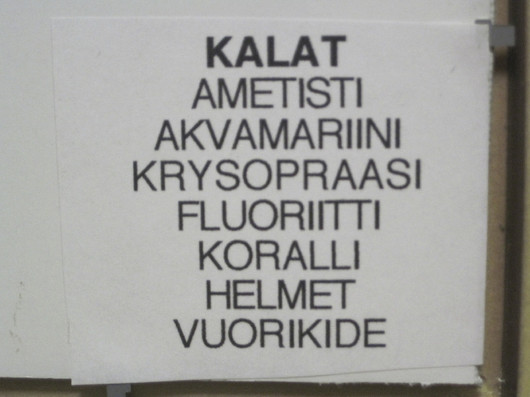Taulu KALAT, PISCES  onnenkivet A