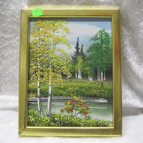 Kivimurskataulu maisema joenranta syksyllä  i