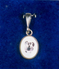 Riipus RAPU  CANCER 925-hopea ja simpukka