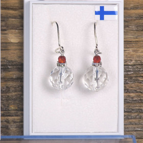 Korvakorut vuorikide ja karneoli viistehiotut zirkonikoristein Camilla