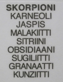 Taulu SKORPIONI SCORPIO  onnenkivet D