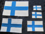 Hihamerkki 30x45mm Suomen lippu kangasmerkki patch