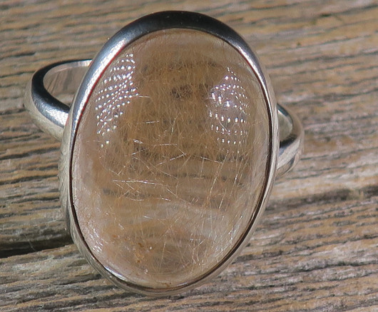 Hopeasormus rutiilikvartsi 20,5mm