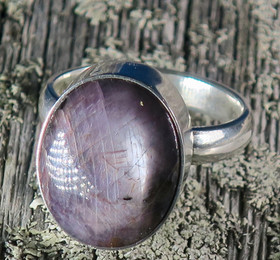 Hopeasormus rubiini 18.5mm tähtirubiini nro1