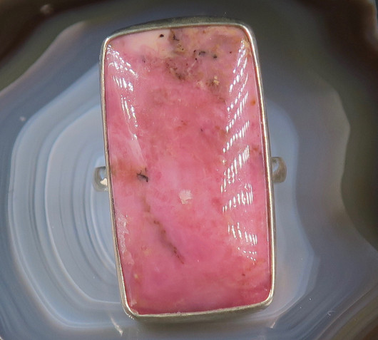 Hopeasormus rodoniitti 18,6mm kulmikas nro6