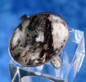  Hopeasormus astrofylliitti 18,5mm ovaali nro7