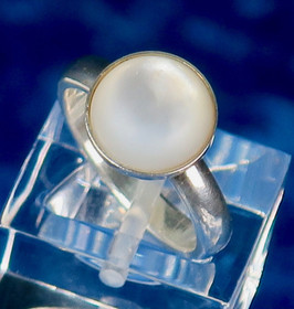 Hopeasormus helmiäinen 16.5mm