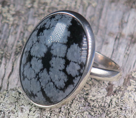 Hopeasormus lumihiutaleobsidiaani 21.5mm LUM1