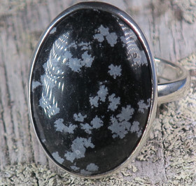 Hopeasormus lumihiutaleobsidiaani 21mm LUM4