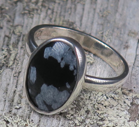 Hopeasormus lumihiutaleobsidiaani 17.5mm LUM2