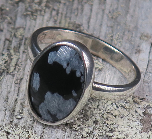 Hopeasormus lumihiutaleobsidiaani 17.5mm LUM2