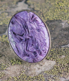 Hopeasormus tsharoiitti 17.5mm EXTRA HYVÄ KIVI! sor8