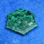 Malakiittirasia 6-kulmainen 9cm, korkeus 4cm 2.laatu