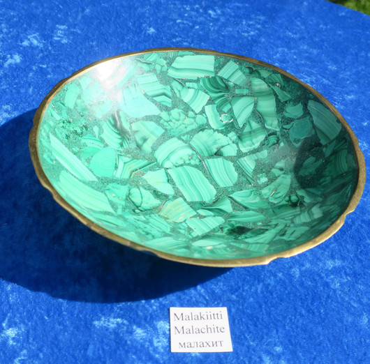 Malakiittikulho 18,5cm