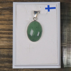 Hopeariipus vihreä aventuriini, ovaali 10x13mm