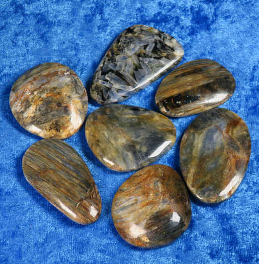 Kyaniitti sininen taskukivi nro 1-7