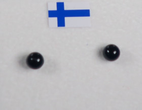 Nappikorvakorut onyksi musta akaatti 4mm