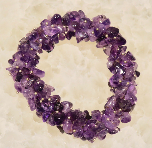 Rannekoru ametisti tumma paksu sipsi Valitse koko