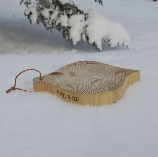 Leikkuulauta, sipulin muotoinen, mäntypuuta