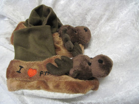 Tossut lasten pehmohirvi tossut sisäkäyttöön. Kids.