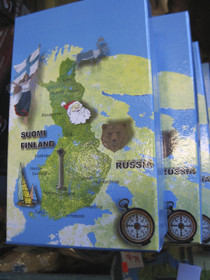 Säilytysrasiat Suomen kartta, setissä 5 kartonkilaatikkoa sisäkkäin