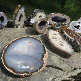 Akaattilevy jättikoko 4,1kg  natural 61ö