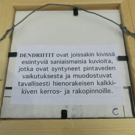 Taulu Dendriitti, kehys 145x145mm kivi 58x38mm C