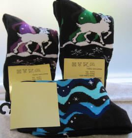 Nilkkasukat poro ja revontulet, lasten koko 26-30