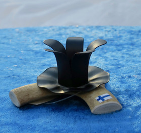 Kynttilänjalka poronsarvi 9-10cm 1 kynttilälle