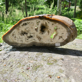 Akaattilevy iso 2,4kg 12x28cm vahva, ei tasainen siivu.  61x