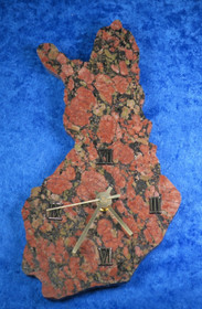 Seinäkello Suomikello Suomen mallinen, korkeus 26cm, syeniitti