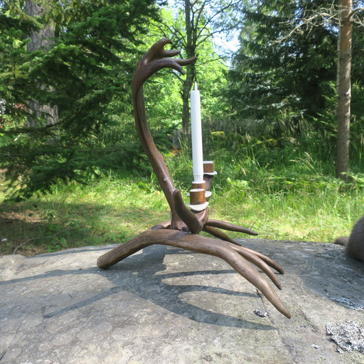 Kynttilänjalka poronsarvi 3 kynttilälle, ISO