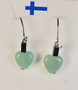 Korvakorut vihreä aventuriinisydän ja hematiitti 
