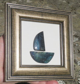 Taulu spektroliitti purjelaiva 15x15cm Ylämaa Suomi nroB